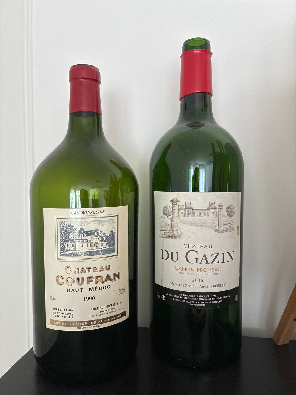 2 bouteilles de vin DECORATIVES