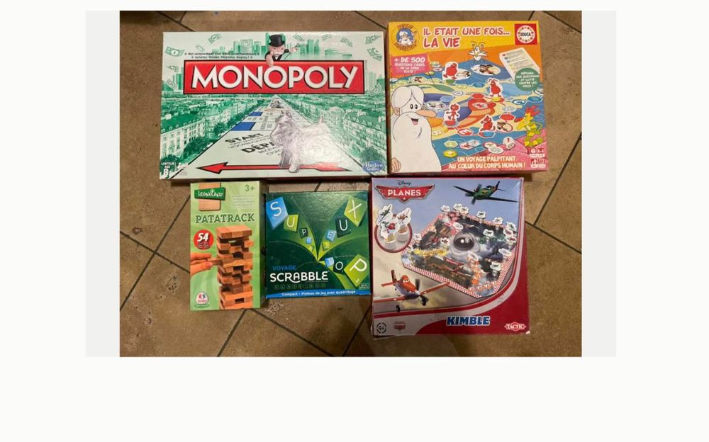 Lot de 12 jeux de société | jenga voitures